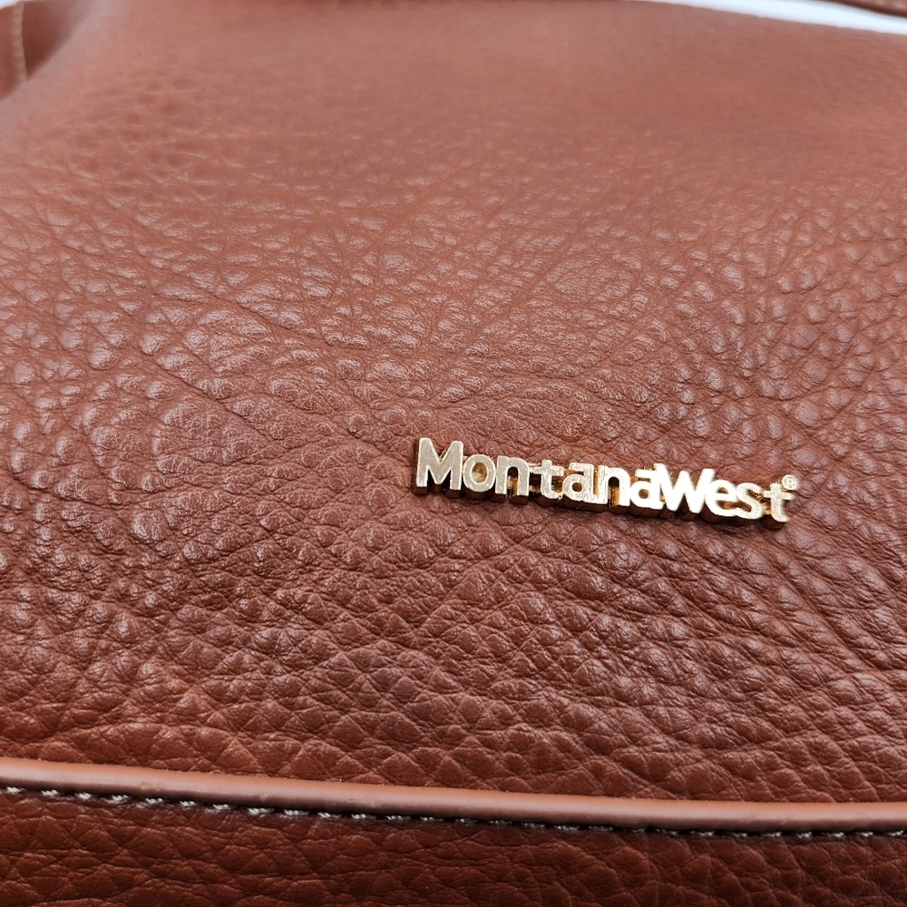 Montana West Vegan Slouch Brown Shoulder Bag - Picture 3 of 9
